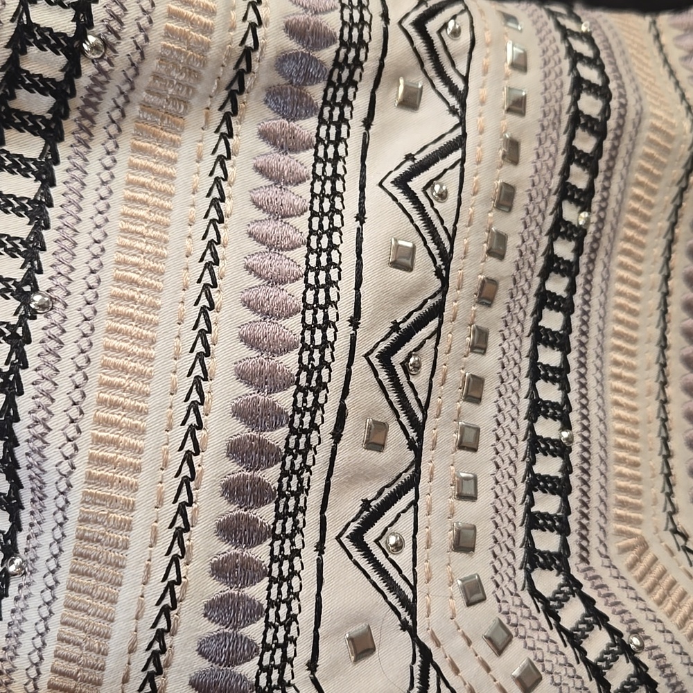 White House Black Market Tribal Studded Print Strapless Corset - Picture 7 of 12